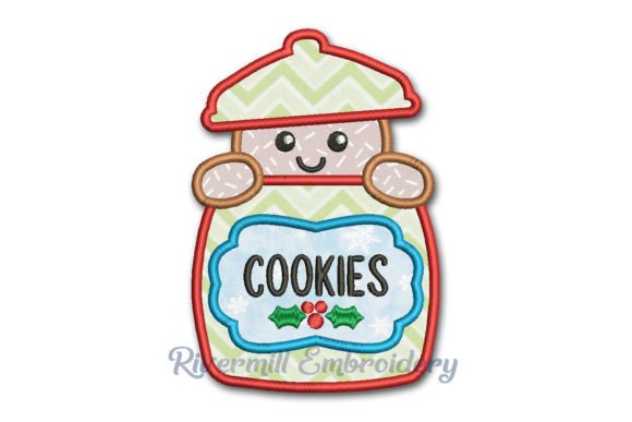 Applique Gingerbread Man in Cookie Jar