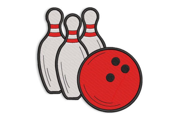 Bowling Ball and Pins: A Whimsical Embroidery Design for Meaningful Gifts