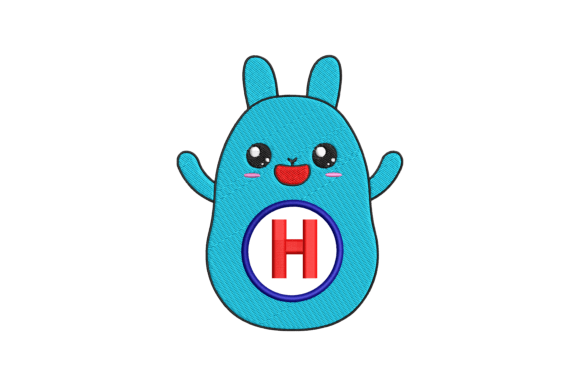 Cute Rabbit Letter H: Sweet Charm for Personalized Gifts