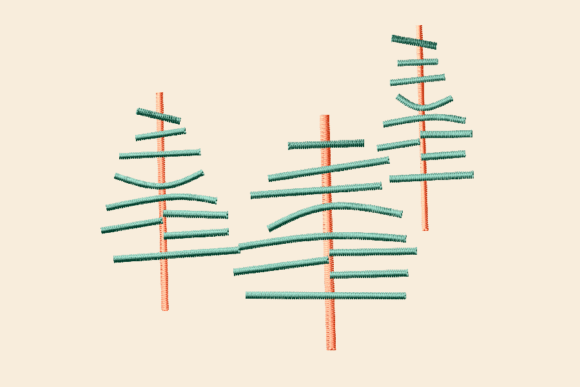 Pine Tree Satin: A Seasonal Embroidery Staple