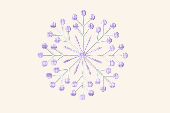 Warm Ice Flakes: A Timeless Winter Embroidery Design